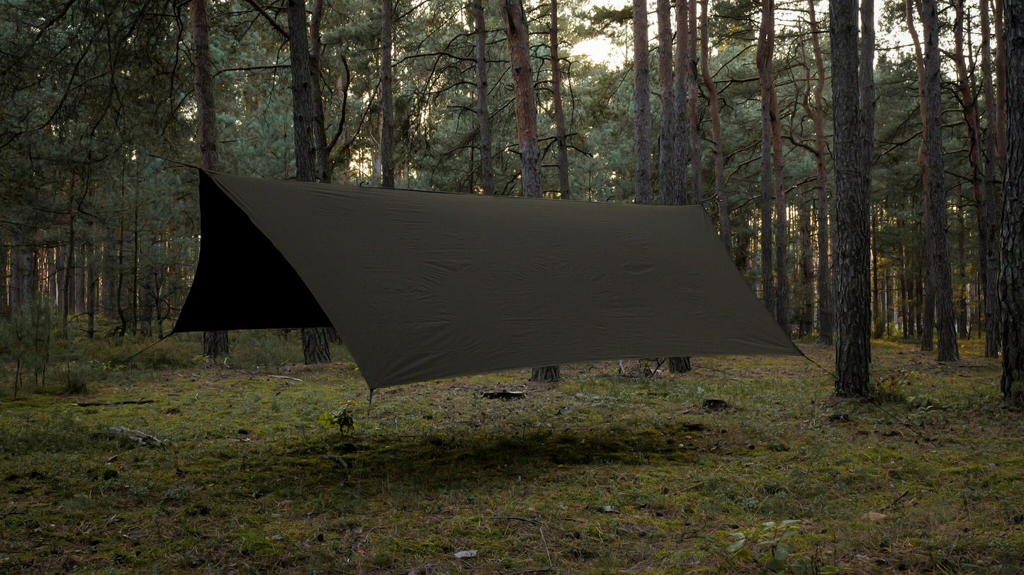 Płachta biwakowa TigerWood Termo Tarp T2 StingRay 3,6 x 2,8 m - Dark Khaki