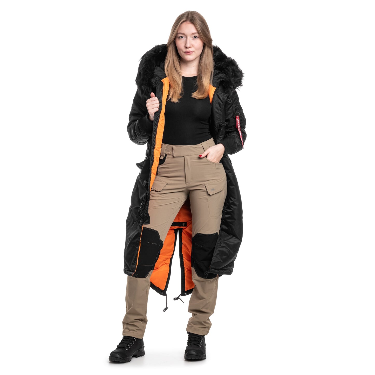 Kurtka damska Alpha Industries Long Fishtail - Black