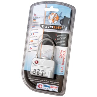 Kłódka TravelSafe TSA z linką i zamkiem szyfrowym - Grey
