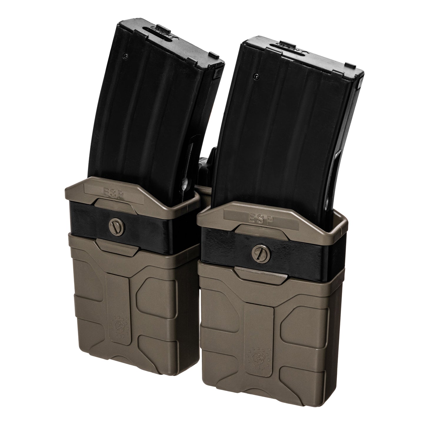 Podwójna ładownica obrotowa ESP z montażem UBC-08 na magazynki AR-15 - Olive Drab