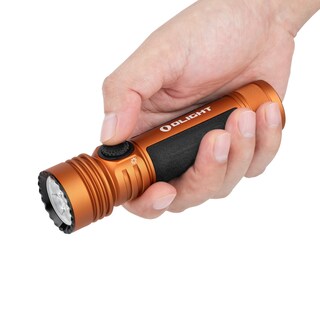 Latarka taktyczno-poszukiwawcza Olight Seeker 4 Pro Cool White Orange - 4600 lumenów