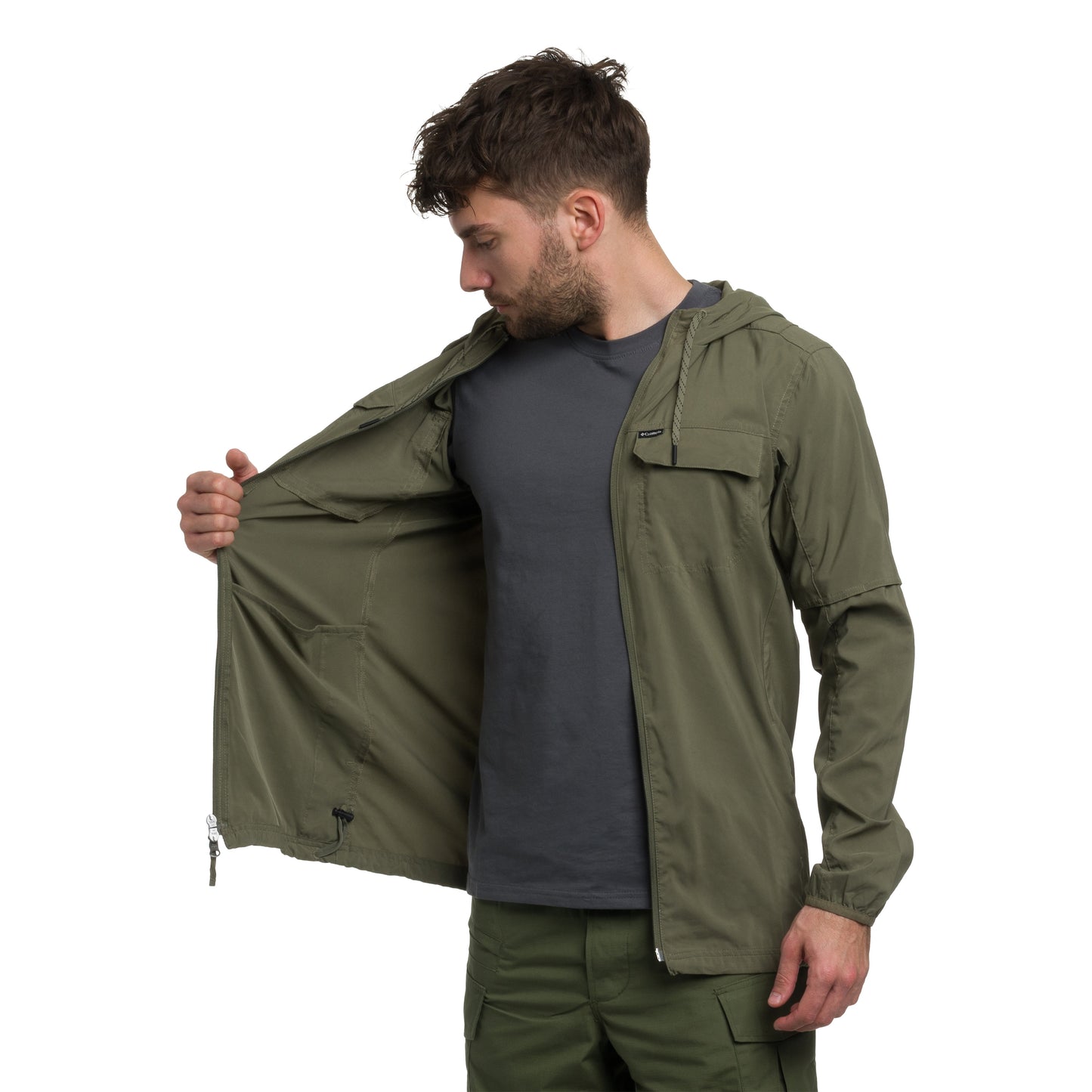 Kurtka Columbia Skien Valley Hooded Insect Shield - Stone Green