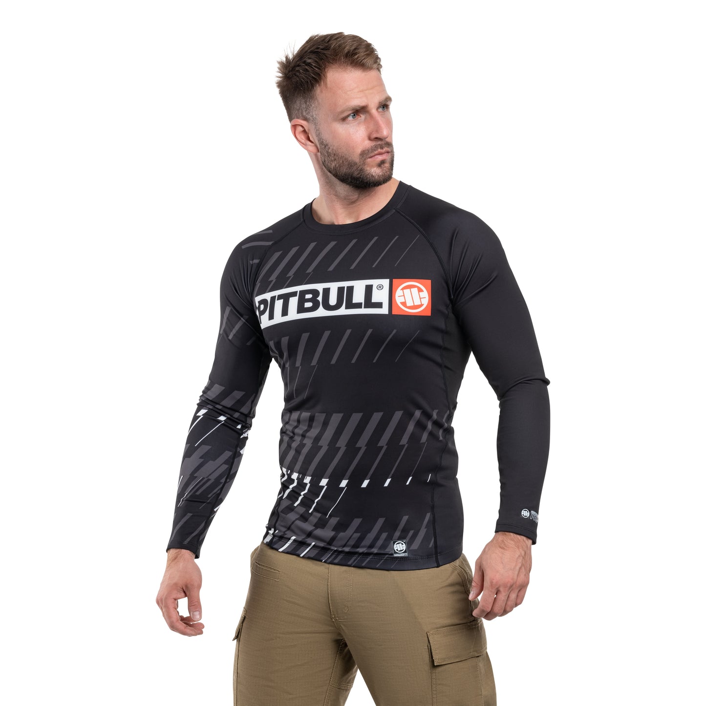 Koszulka termoaktywna Pitbull LongSleeve Rashguard Street Dog - Black