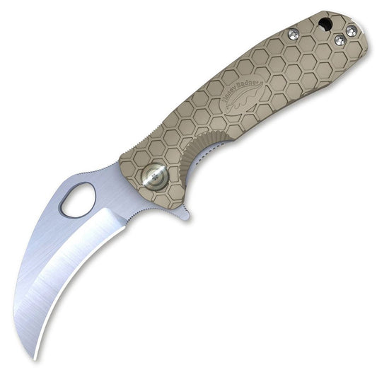 Nóż składany Honey Badger Claw D2 Medium Plain - Tan