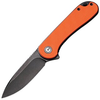 Nóż składany Civivi D2 Elementum Flipper C907Y - Black Stonewashed/Orange G10