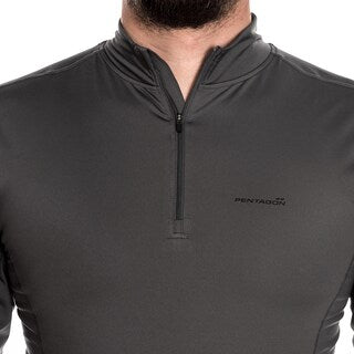 Koszulka termoaktywna Pentagon Pindos 1/2 ZIP - Wolf Grey