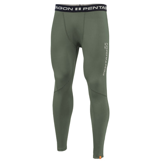 Legginsy termoaktywne męskie Pentagon Apollo - Camo Green