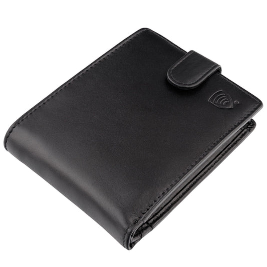 Portfel Koruma Smart RFID Block na karty i monety - czarny zapinany