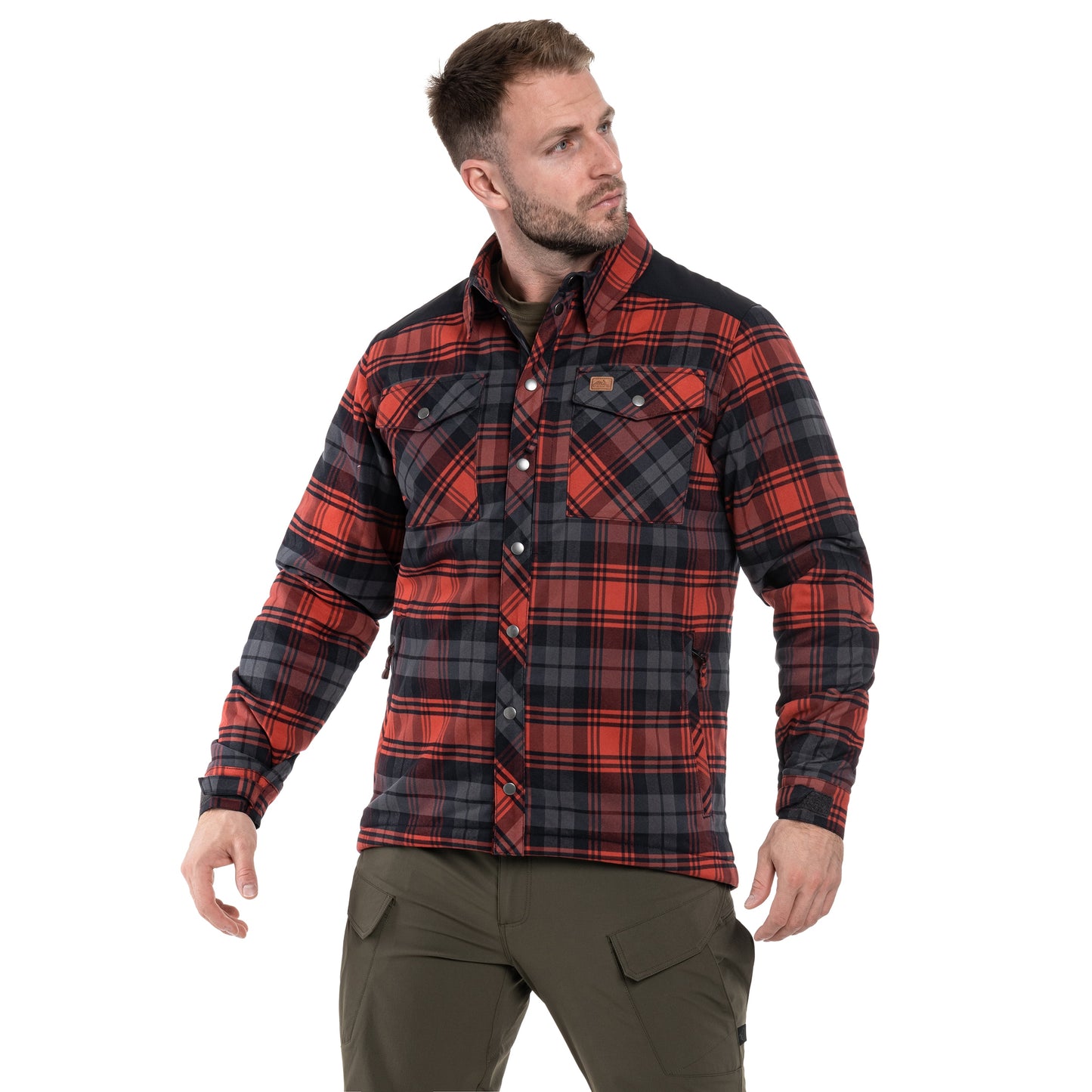Koszula Helikon Winter Warden Long Sleeve - Slate Crimson Plaid