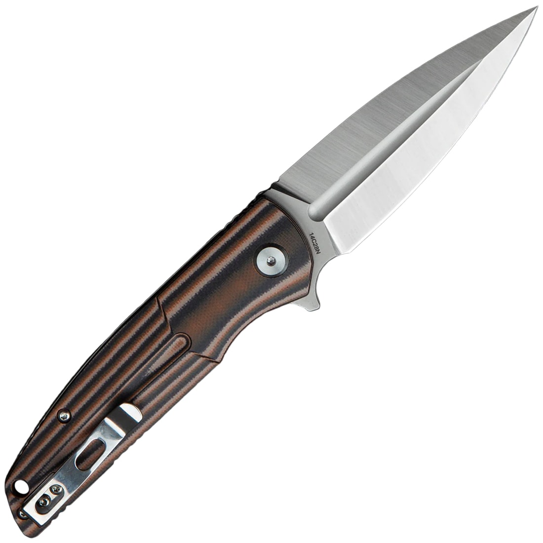 Nóż składany Bestech Knives Fin Satin - Black/Orange/Beige