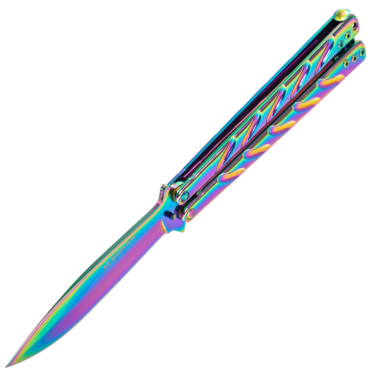 Nóż składany motylek Boker Magnum Balisong Rainbow