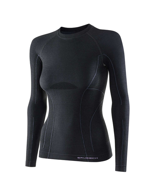 Koszulka termoaktywna damska Brubeck Active Wool - Black