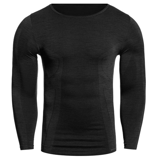 Koszulka termoaktywna Brubeck Comfort Wool - Czarna
