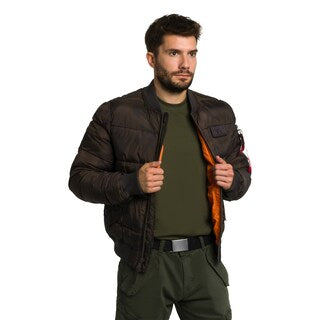 Kurtka Alpha Industries MA-1 Puffer Bomber - Dark Olive Camo