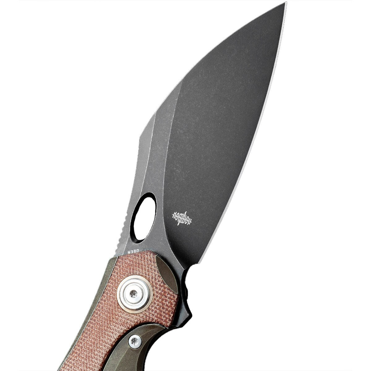 Nóż składany Bestech Knives Nogard - Bronze Titanium/Natural Micarta Canvas