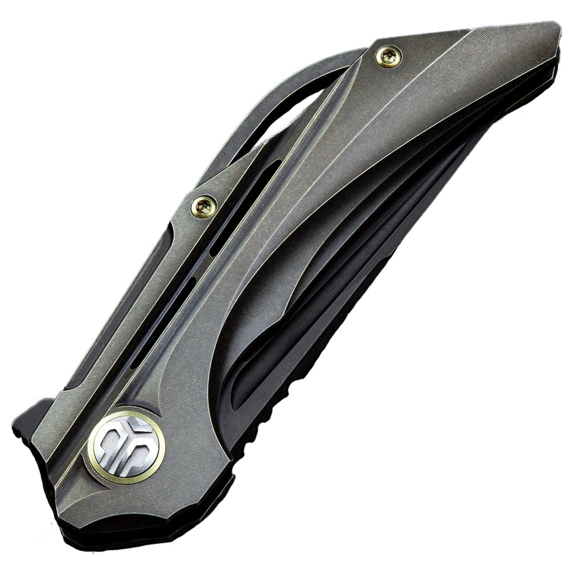 Nóż składany Bestech Knives Vigil - Black Stonewash Blade/Bronze Titanium