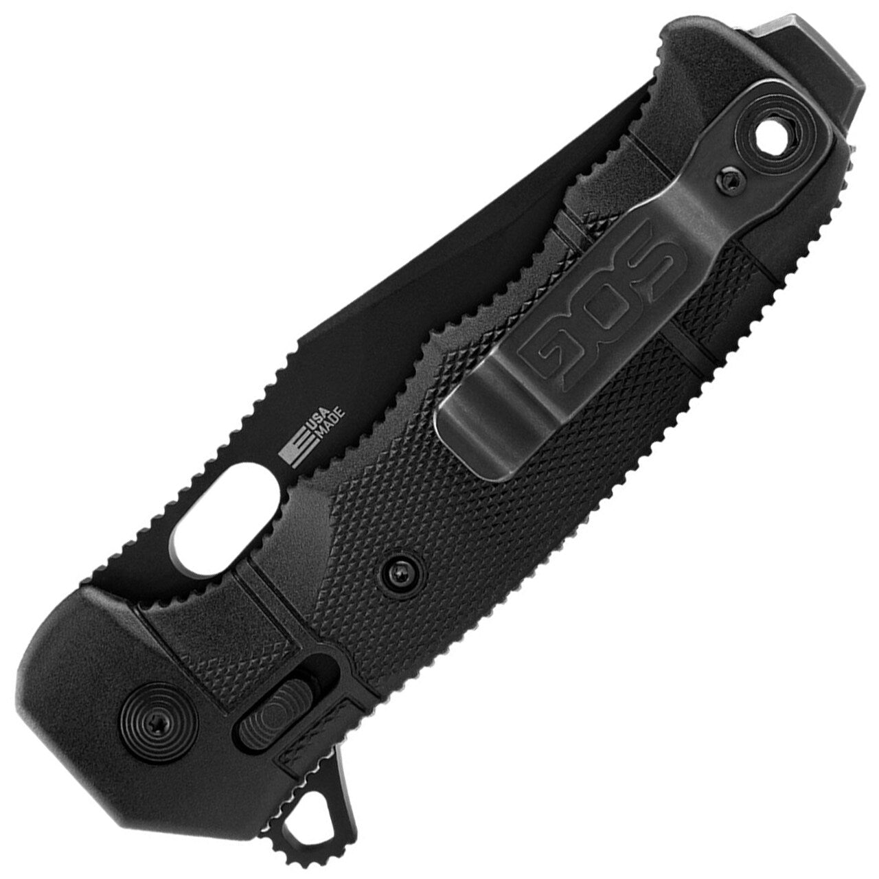 Nóż składany SOG Seal XR Partially Serrated - Black