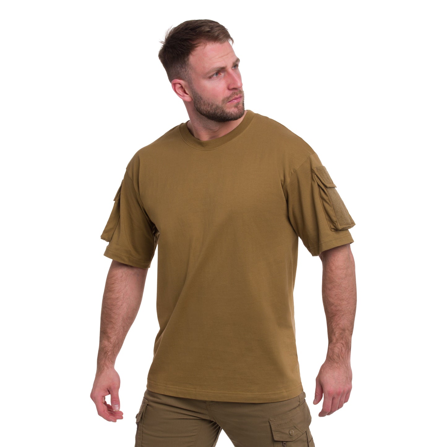 Koszulka T-shirt MFH z kieszeniami - Coyote