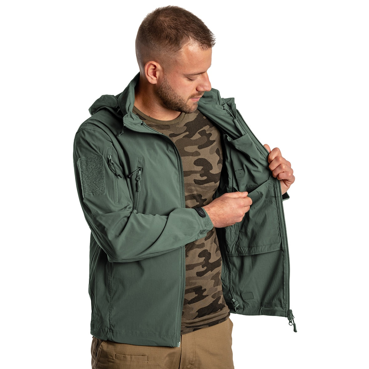 Kurtka Helikon Trooper StormStretch Softshell - Alpha Green