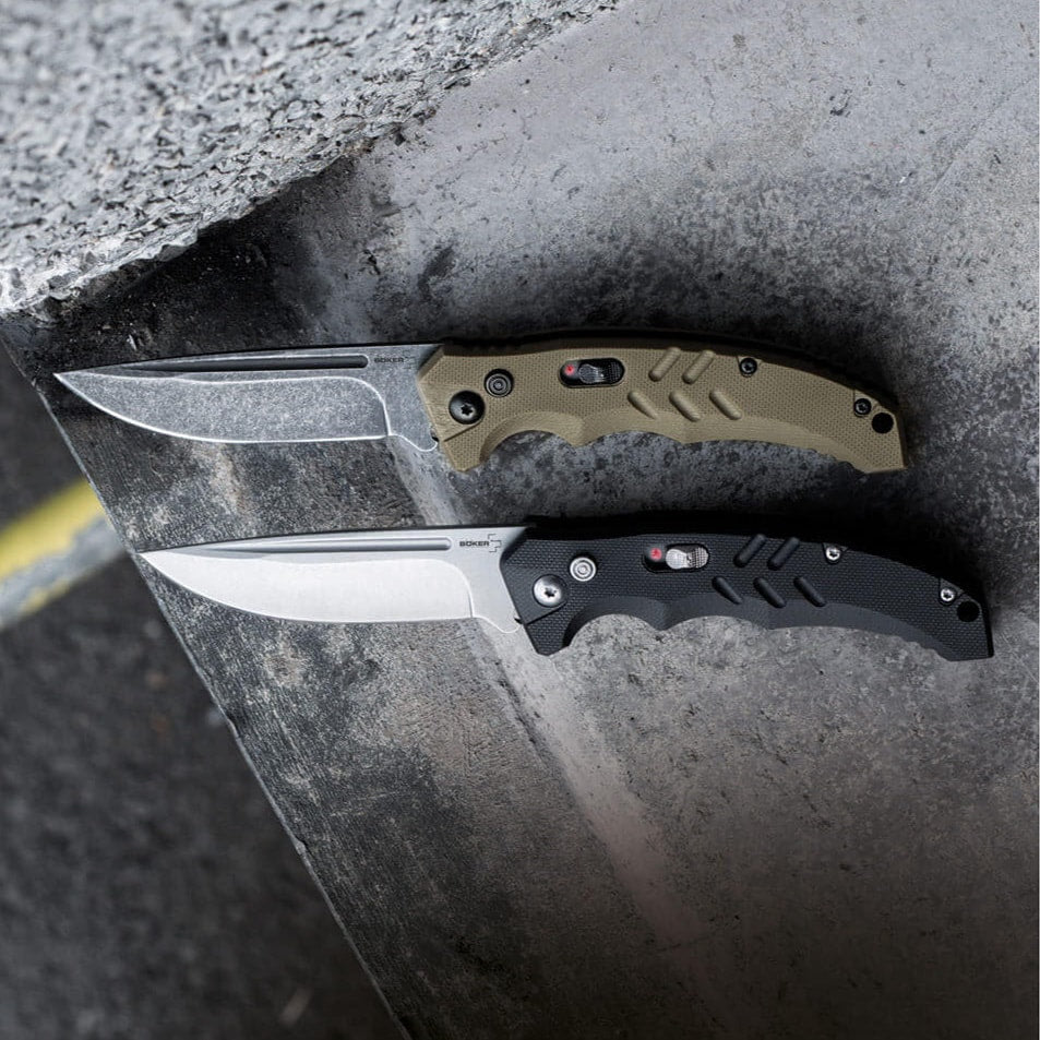 Nóż sprężynowy Boker Plus Intention II - Coyote