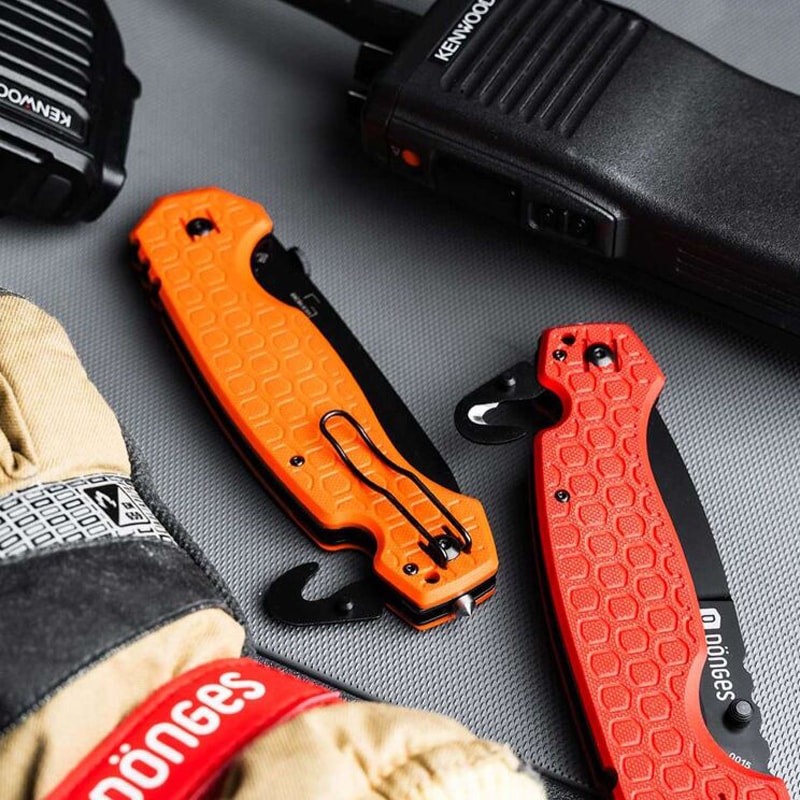 Nóż składany ratowniczy Dönges Professional Rescue - Orange