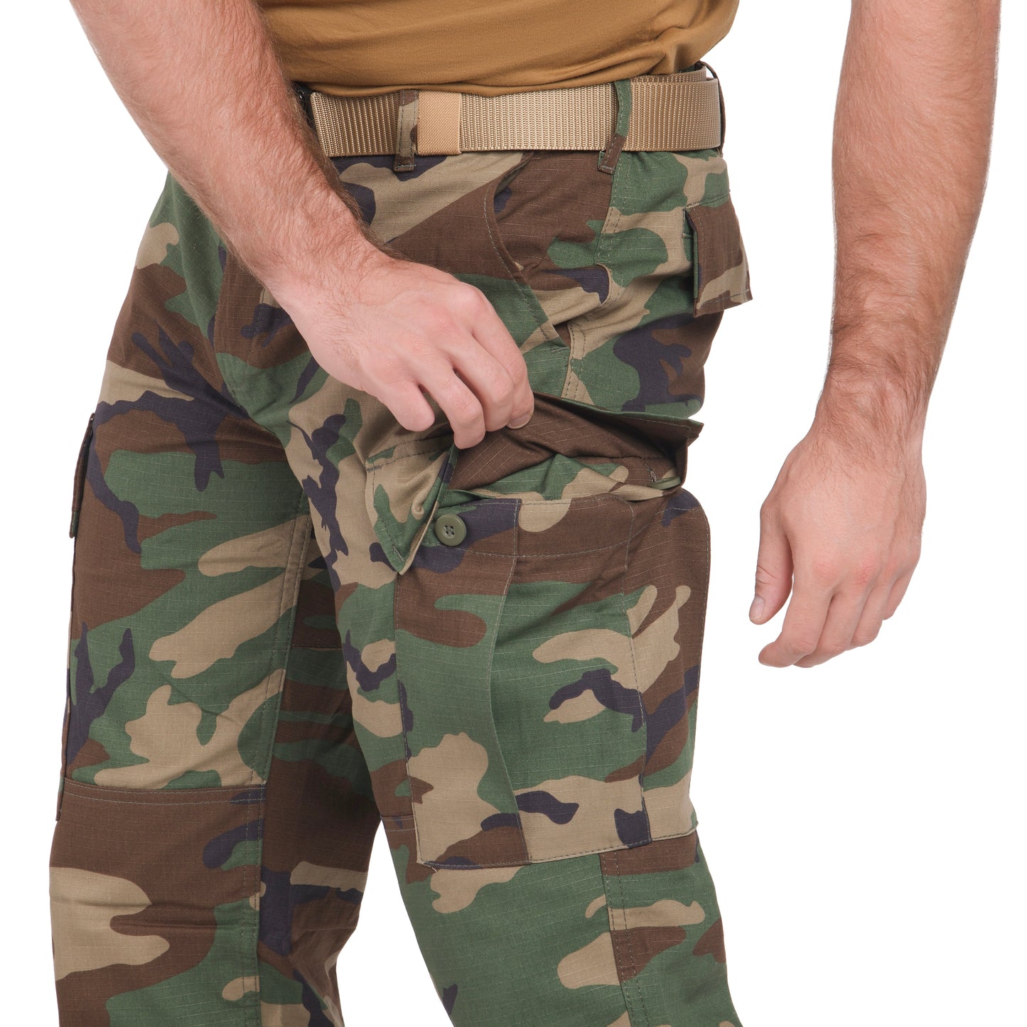 Spodnie wojskowe Mil-Tec Teesar Rip-Stop BDU Slim Fit - Woodland