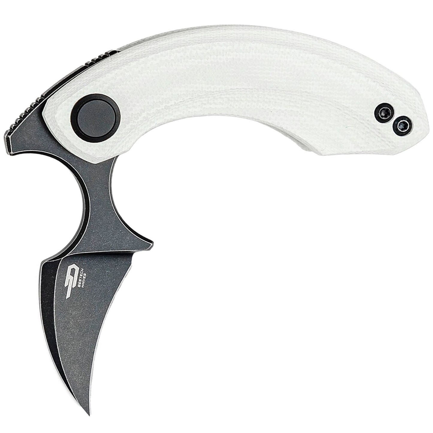 Nóż składany Bestech Knives Strelit - Black Stonewash/White G10