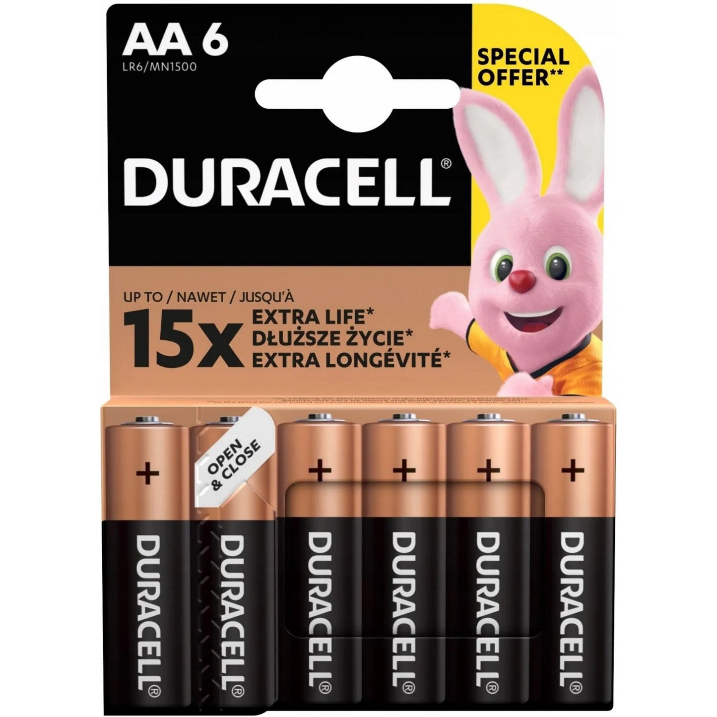 Bateria alkaliczna 1,5 V Duracell LR6/AA - 6 szt.