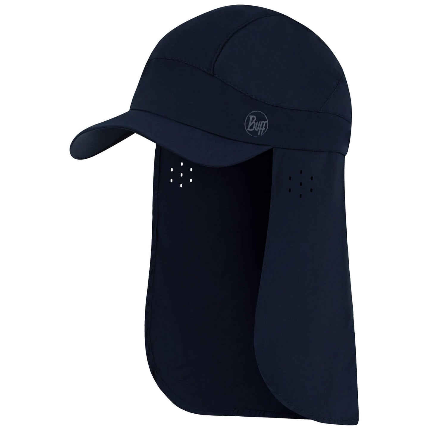 Czapka z daszkiem Buff Safety Pack Bimini Cap z osłoną karku - Solid Navy
