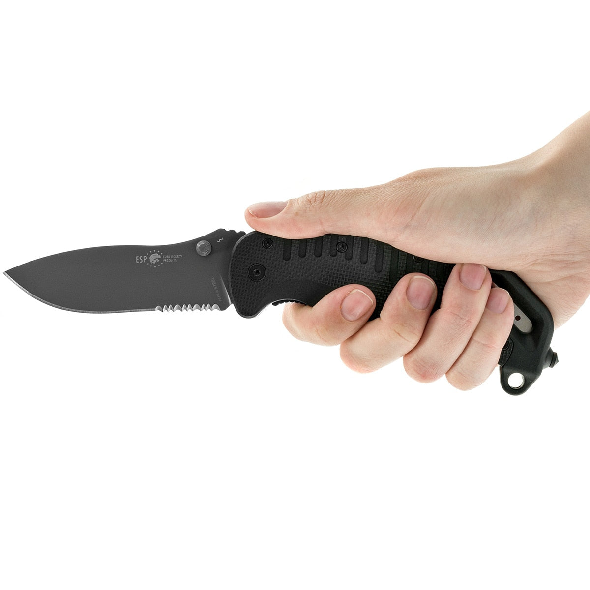 Nóż składany ratowniczy ESP RK-01-S Rescue Knife - Black