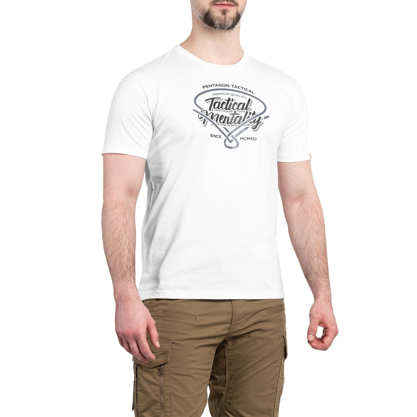 Koszulka T-shirt Pentagon Ageron "Tactical Mentality" - White