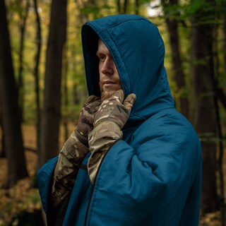 Ponczo Helikon Swagman Roll Climashield Apex z funkcją śpiwora - Aqua Blue