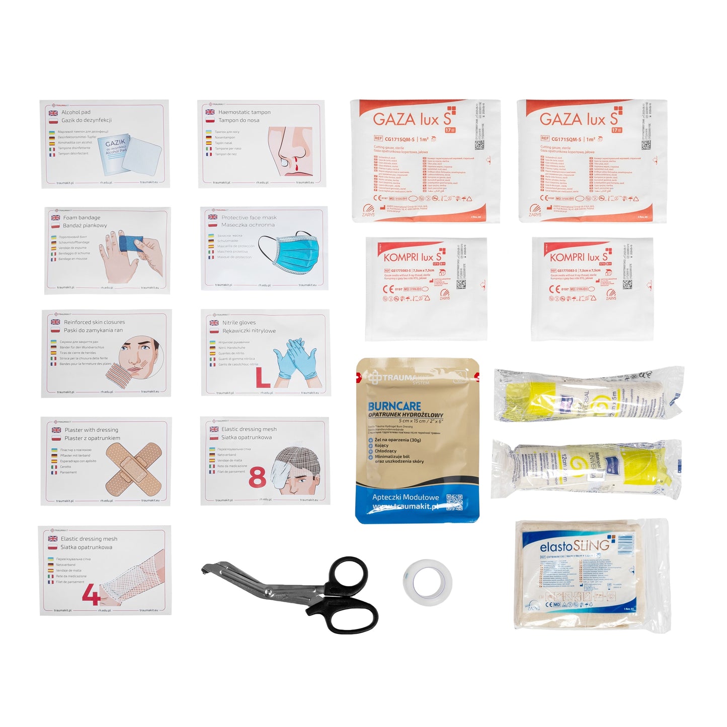 Apteczka modułowa AedMax Trauma Kit R Zielona - Zranienia