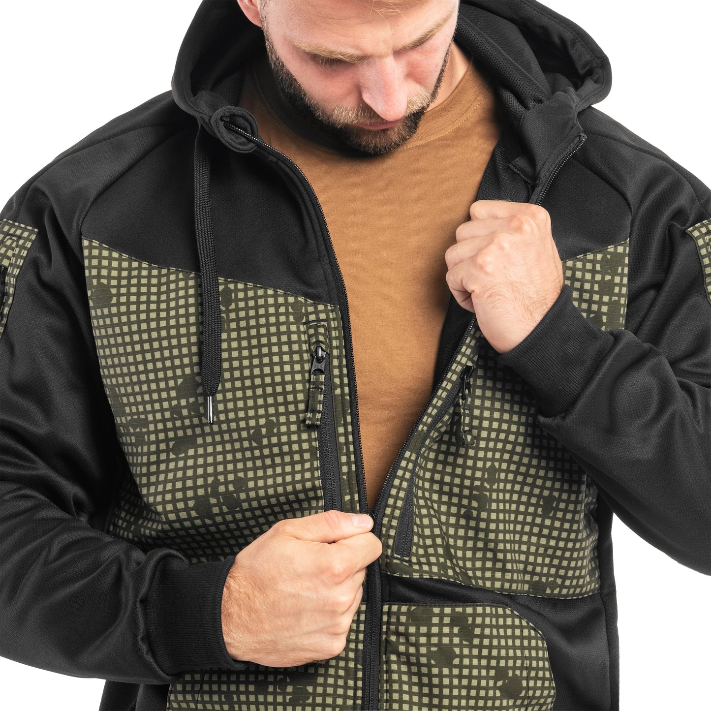 Bluza Helikon Rogue Hoodie - Black/Desert Night Camo
