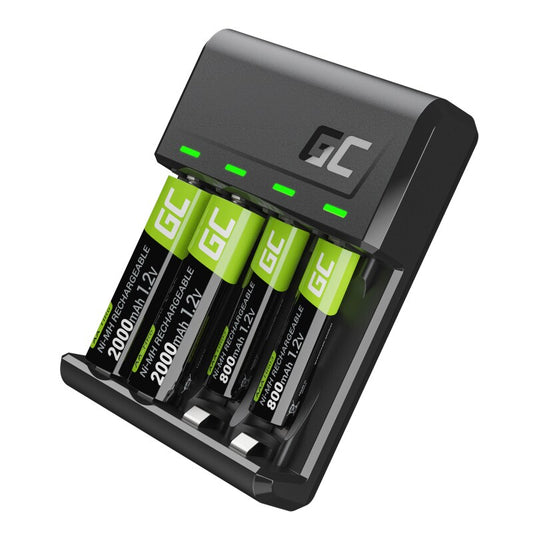 Ładowarka Green Cell GC VitalCharger z akumulatorami 2x AAA + 2x AA