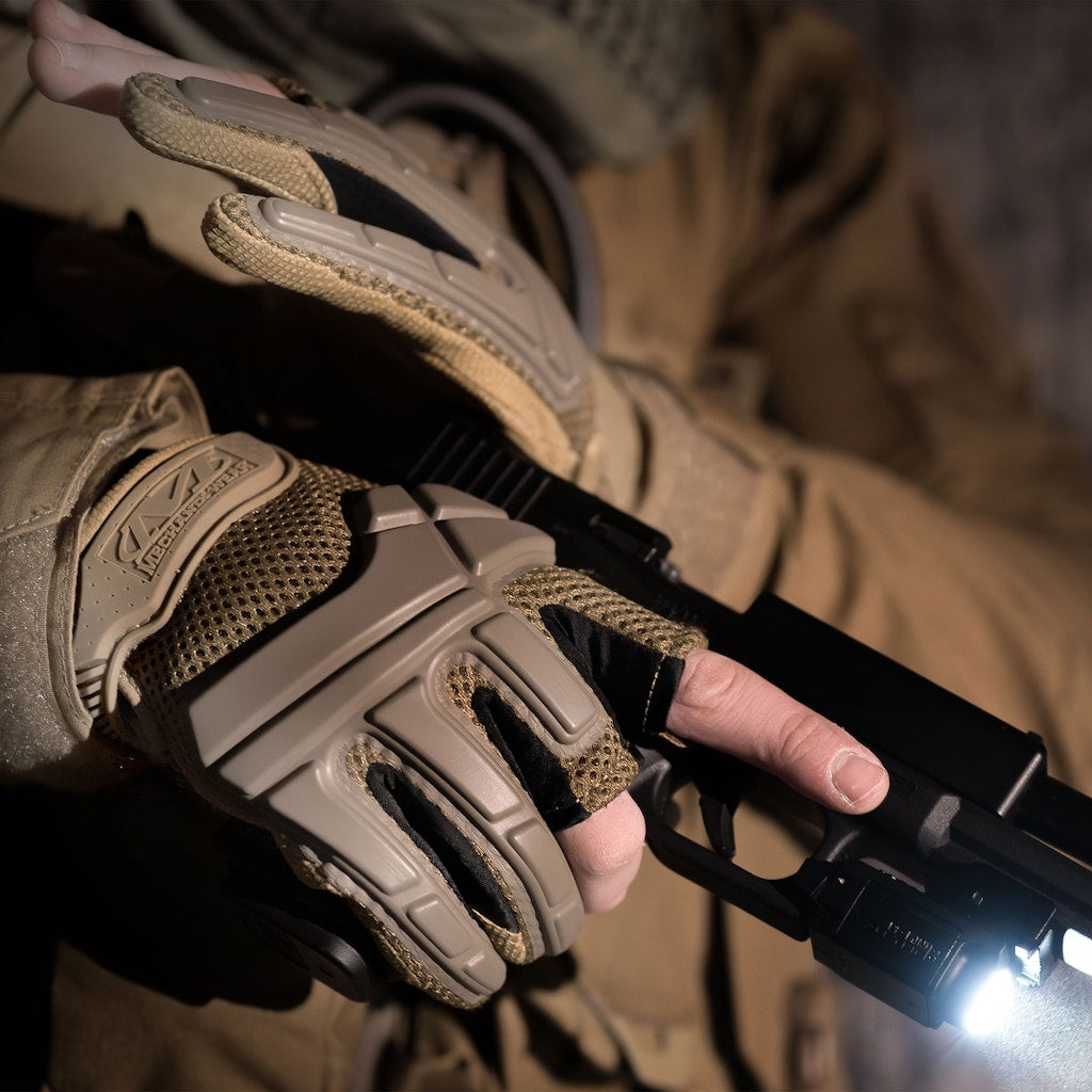 Rękawice taktyczne Mechanix Wear M-Pact Partial Finger Coyote
