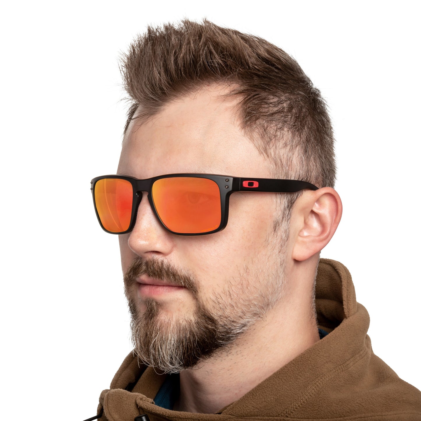 Okulary przeciwsłoneczne Oakley Holbrook XL - Matte Black Frame/Prizm Ruby Lenses