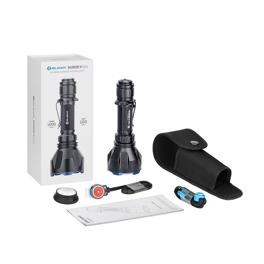 Latarka taktyczna Olight Warrior X Turbo Black - 1100 lumenów