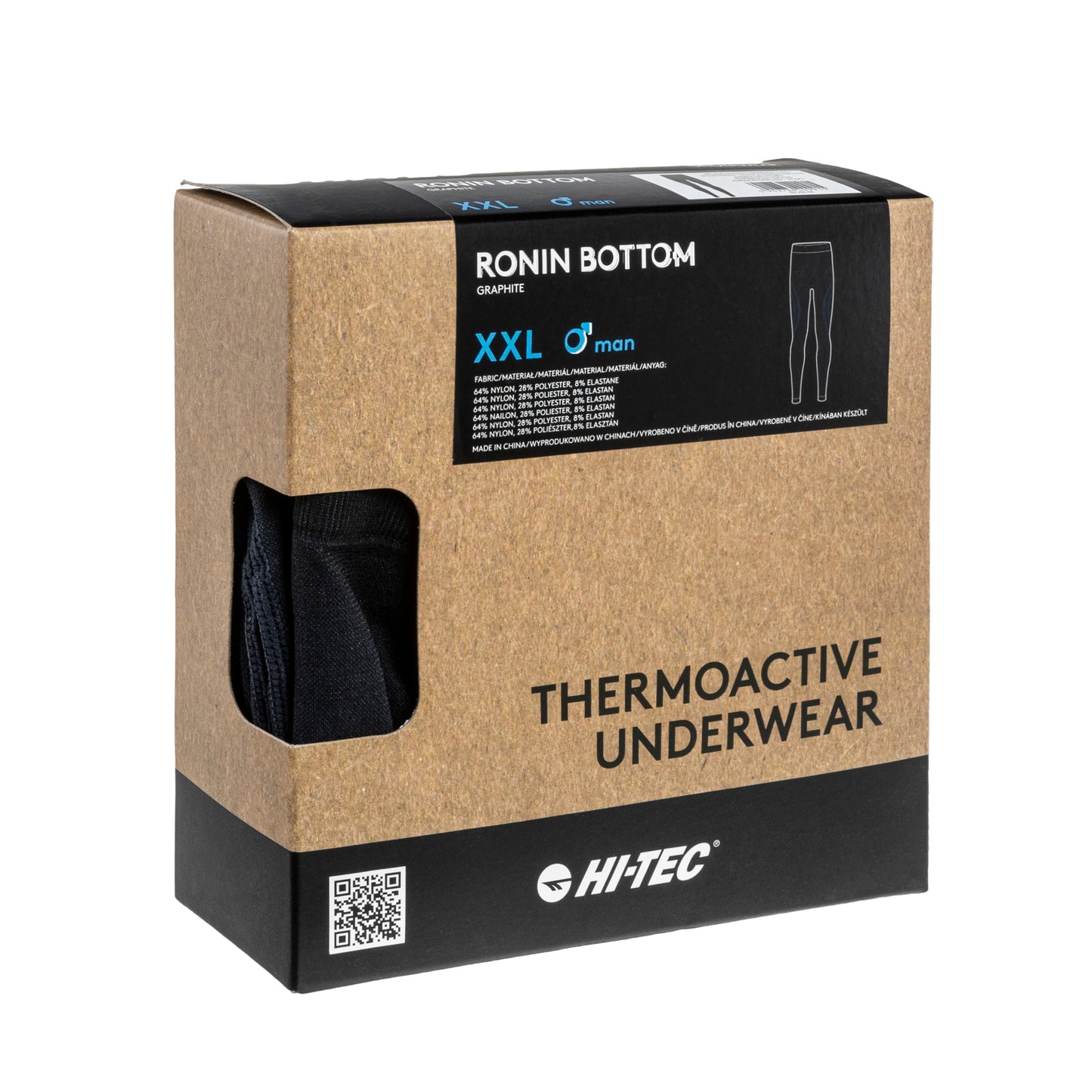 Legginsy termoaktywne męskie Hi-Tec Ronin Bottom - Graphite