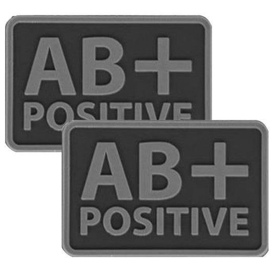 Emblemat grupa krwi AB Rh+ Black - 2 szt.