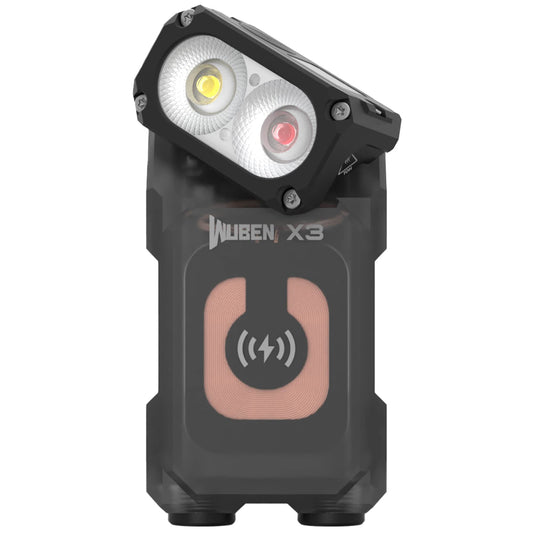 Latarka Wuben X3 Pro Black + Aluminum Charging Box - 700 lumenów