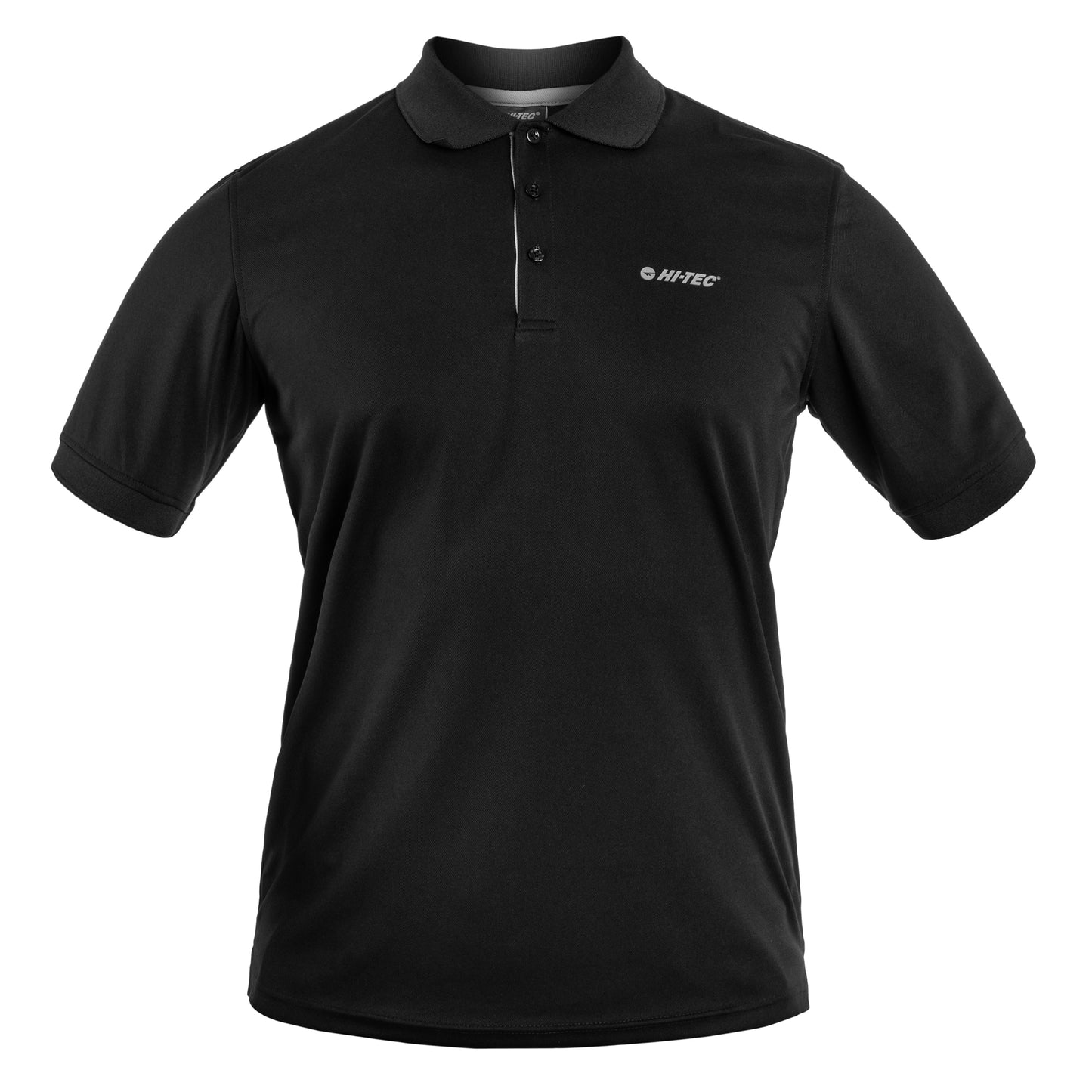 Koszulka polo Hi-Tec Site - Black/Silver