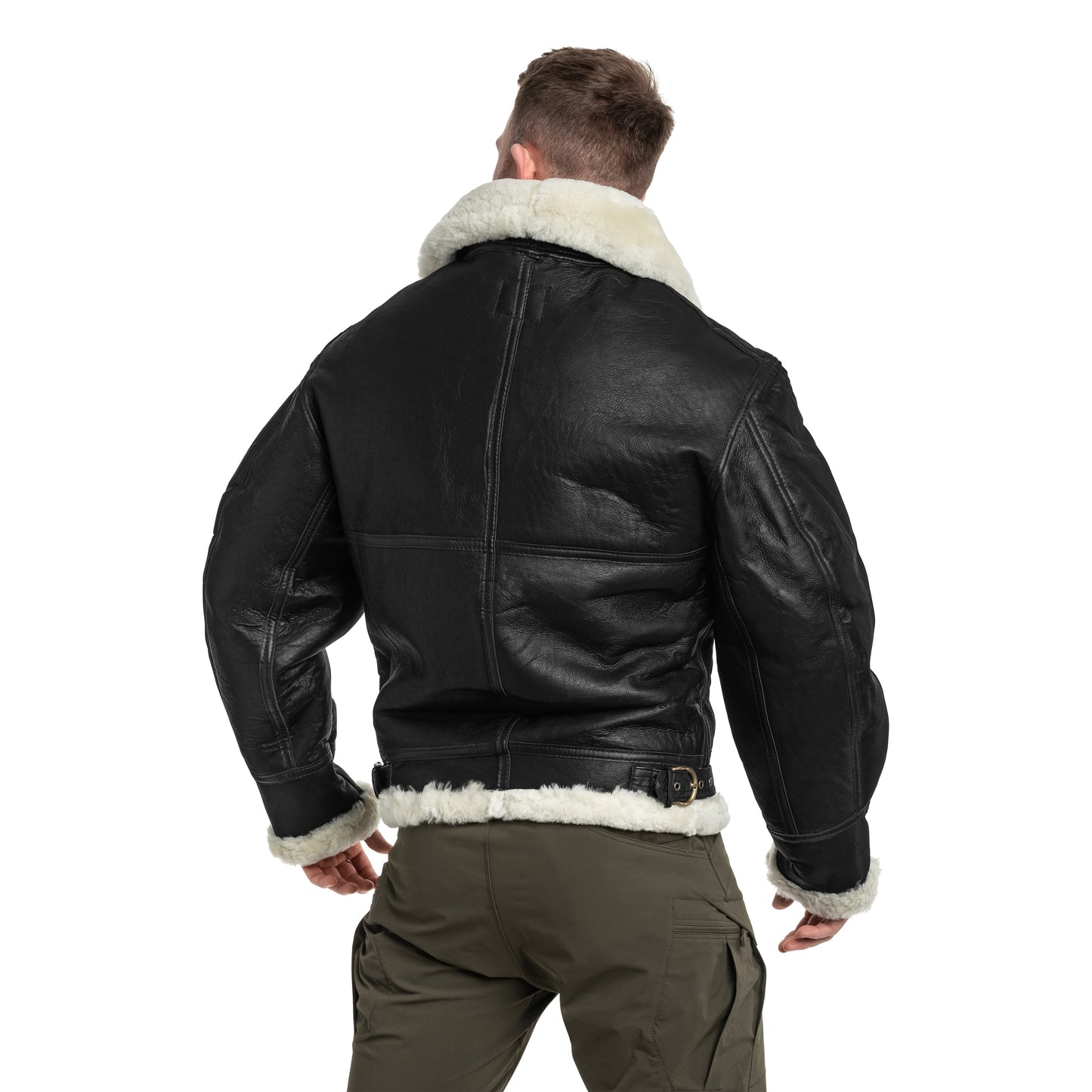 Kurtka Mil-Tec US B3 Sheepskin Leather - Black