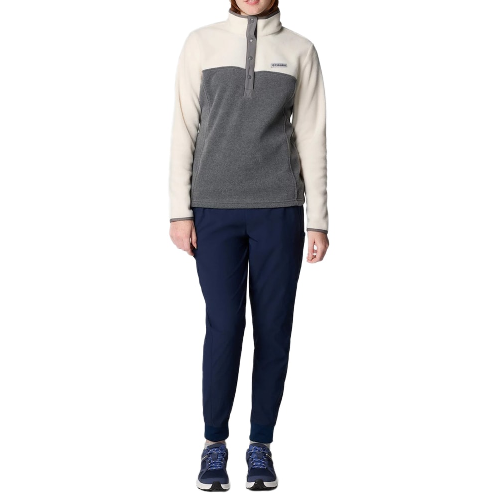 Polar damski Columbia Benton Springs Half Snap Pullover II - City Grey Heather/Chalk