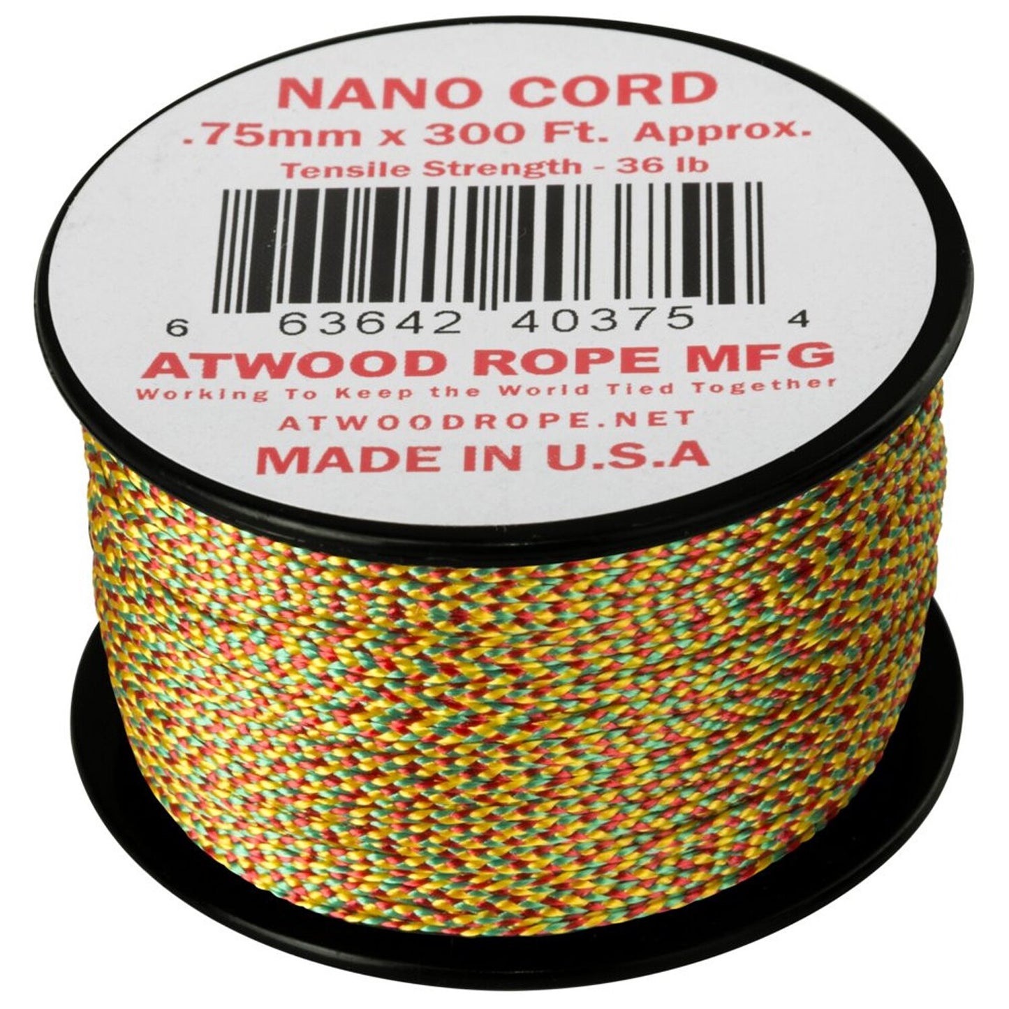 Linka Atwood Rope MFG Nano Cord 91 m - Jamaican Me Crazy