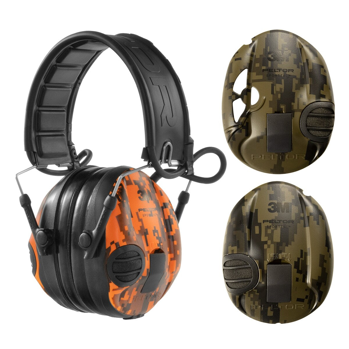 Ochronniki słuchu aktywne 3M Peltor SportTac - Camo