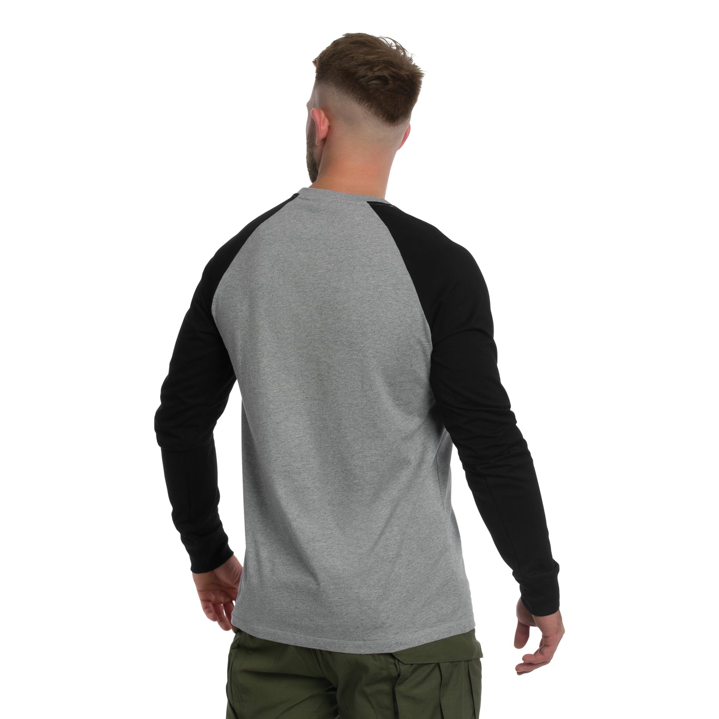 Koszulka Long Sleeve Helikon Old School - Grey Melange/Black