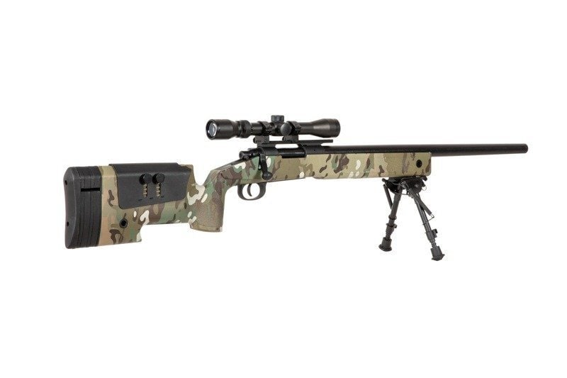 Karabin snajperski ASG Specna Arms SA-S02 Core High Velocity z lunetą i dwójnogiem - MultiCam