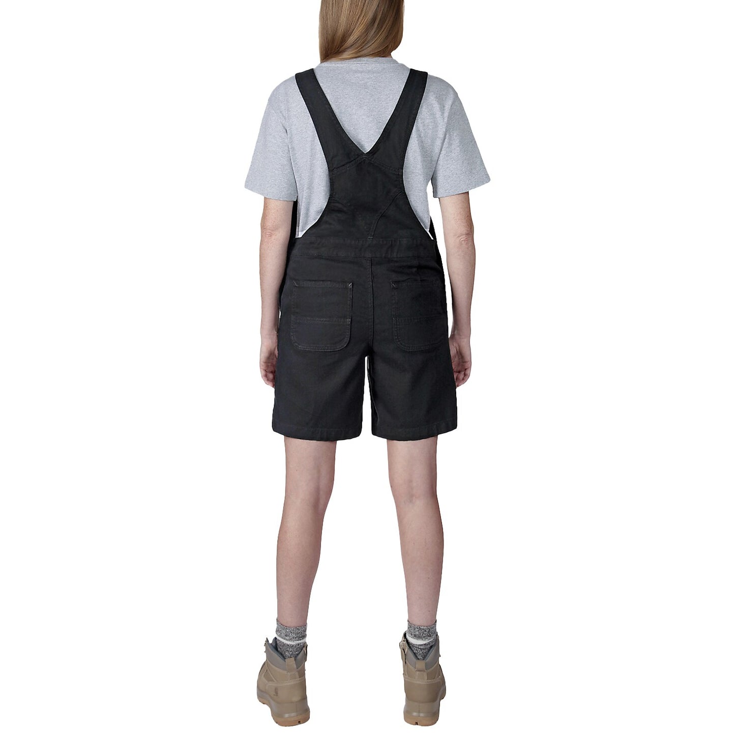 Spodnie damskie krótkie Carhartt Rugged Flex Canvas Shortall - Black