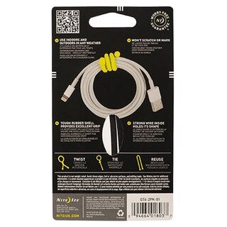 Troki Nite Ize Gear Tie 6" 2pack - Black